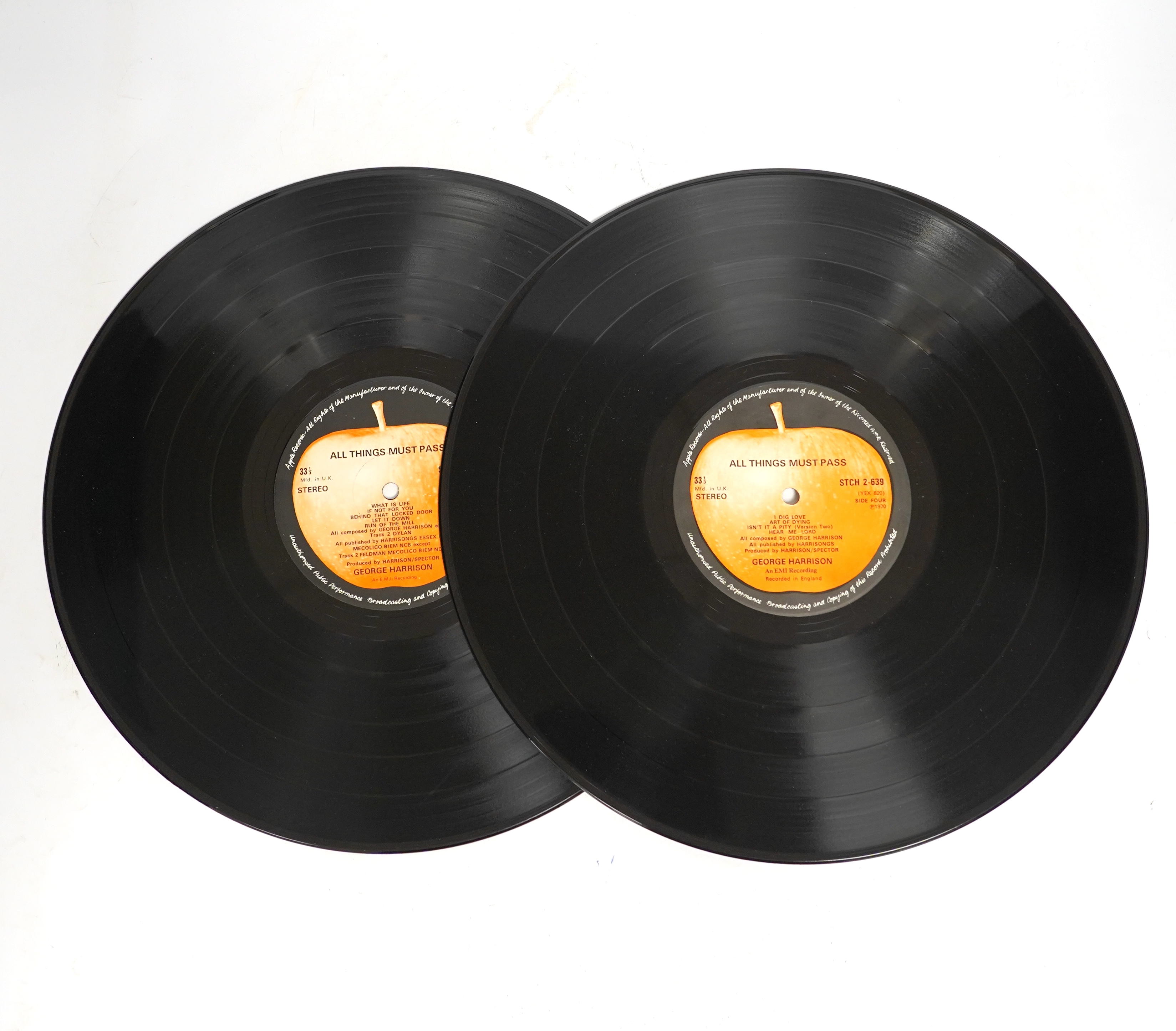 George Harrison, All Things Must Pass 3-LP box set (missing poster), STH 1-639. Condition - fair